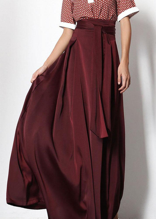 Plus Size Mulberry Patchwork Summer A Line Skirts