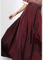 Plus Size Mulberry Patchwork Summer A Line Skirts