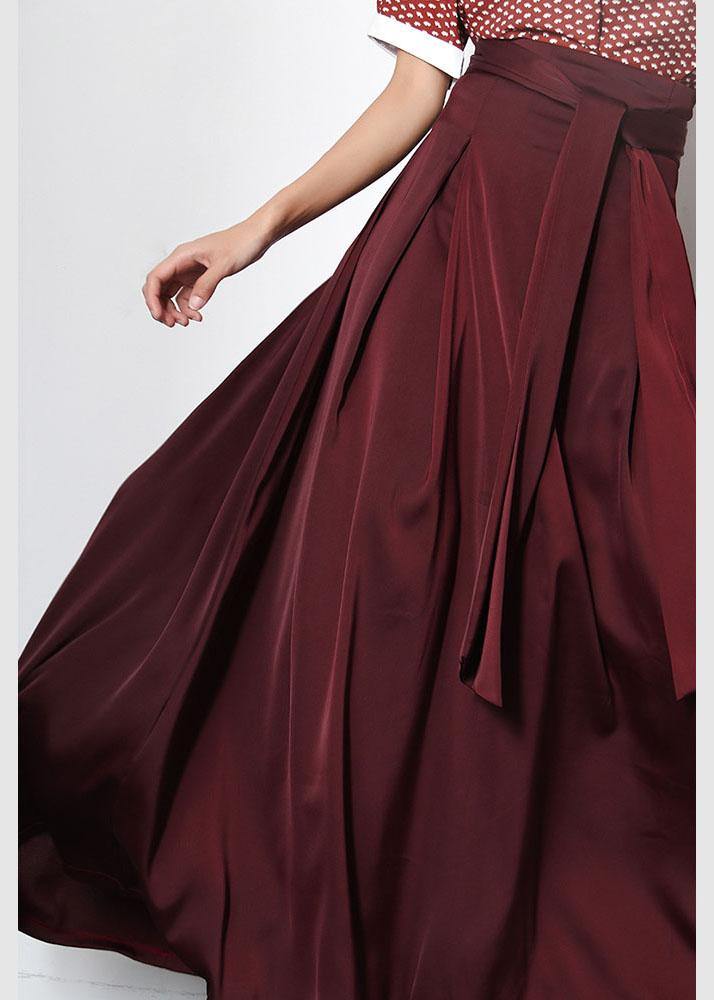 Plus Size Mulberry Patchwork Summer A Line Skirts