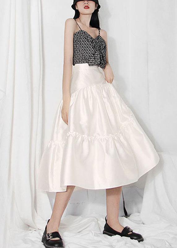 Plus Size Nude Asymmetrical design Summer Tiered Skirts