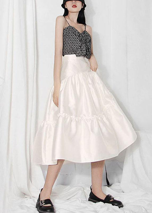 Plus Size Nude Asymmetrical design Summer Tiered Skirts