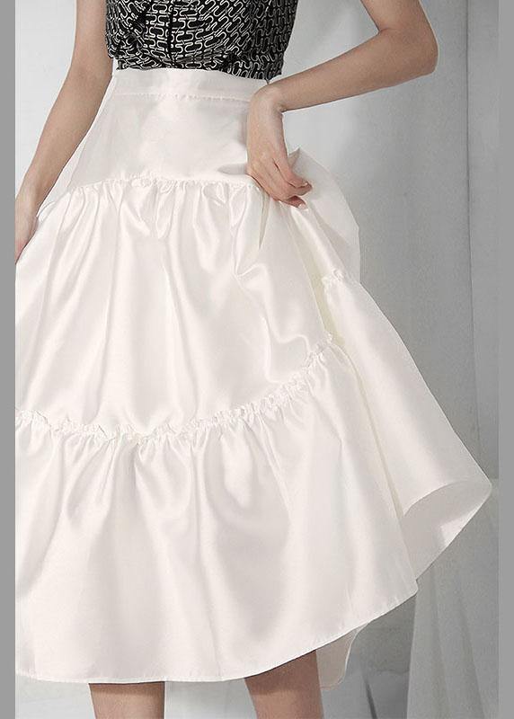 Plus Size Nude Asymmetrical design Summer Tiered Skirts