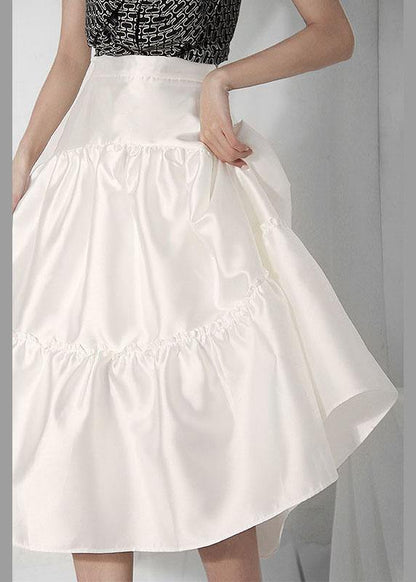 Plus Size Nude Asymmetrical design Summer Tiered Skirts