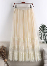 Load image into Gallery viewer, Plus Size Pink Lace Patchwork Tulle Maxi Skirt Summer