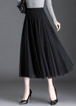 Load image into Gallery viewer, Plus Size Women Grey tulle a line skirts Spring