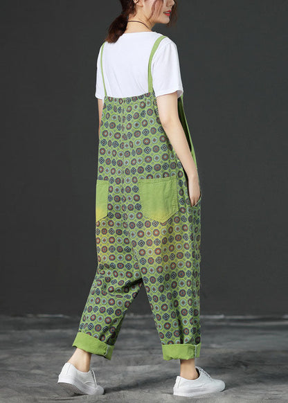 Plus size Green wide leg Jumpsuit Spring