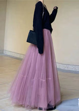Load image into Gallery viewer, Purple Exra Large Hem Tulle Skirts Wrinkled Spring