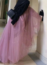 Load image into Gallery viewer, Purple Exra Large Hem Tulle Skirts Wrinkled Spring