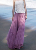 Purple Patchwork tulle beach skirts Spring