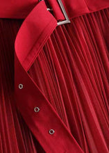 Load image into Gallery viewer, Red Brief Tulle A Line Skirts Wrinkled Spring