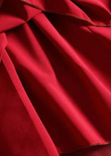 Load image into Gallery viewer, Red Brief Tulle A Line Skirts Wrinkled Spring