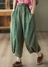 Load image into Gallery viewer, Retro Purple Elastic Waist Solid Ramie Lantern Pants Summer