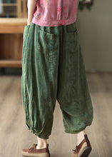Load image into Gallery viewer, Retro Purple Elastic Waist Solid Ramie Lantern Pants Summer