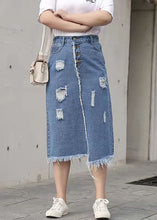 Load image into Gallery viewer, Retro Casual Large Elastic Waist 2021 Spring New Denim Skirt