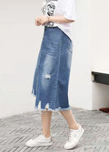 Load image into Gallery viewer, Retro Casual Large Elastic Waist 2021 Spring New Denim Skirt
