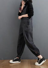 Load image into Gallery viewer, Simple Denim Black Casual Pants Unique Spring Jumpsuit Pants