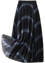 Load image into Gallery viewer, Simple elastic waist Plaid Tulle Skirt Spring