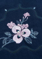 Simple navy Cotton skirt2019 Photography A line skirts embroidery Dresses Summer skirt