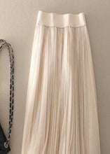 Load image into Gallery viewer, Style Apricot wrinkled Patchwork Tulle pleated skirt Spring