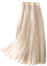Load image into Gallery viewer, Style Apricot wrinkled Patchwork Tulle pleated skirt Spring