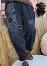 Load image into Gallery viewer, Style Black Button patch applique denim Pants Spring