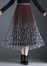 Load image into Gallery viewer, Style Chocolate High Waist Gradient color A Line Fall Skirt
