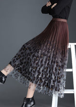 Load image into Gallery viewer, Style Chocolate High Waist Gradient color A Line Fall Skirt