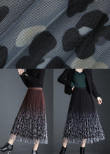 Load image into Gallery viewer, Style Chocolate High Waist Gradient color A Line Fall Skirt