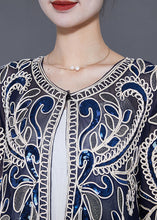 Load image into Gallery viewer, Style Navy Sequins Embroideried Tulle Cardigans Summer