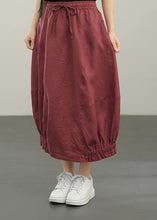 Load image into Gallery viewer, Style Yellow Pockets A Line Summer Linen  Skirts