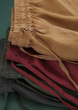Load image into Gallery viewer, Style Yellow Pockets A Line Summer Linen  Skirts