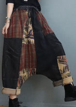 Load image into Gallery viewer, Stylish Black Cinched Patchwork denim Pants Winter