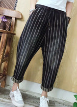 Load image into Gallery viewer, Stylish Casual elastic Waist Pockets Striped Fall Denim Pants