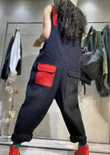 Load image into Gallery viewer, Stylish Colorblock Ripped Denim Spaghetti Strap Jumpsuits Summer