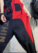Load image into Gallery viewer, Stylish Colorblock Ripped Denim Spaghetti Strap Jumpsuits Summer