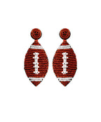 Stylish Red Rice Ball Hand Woven Drop Earrings