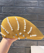 Load image into Gallery viewer, Summer Black Zircon Pearl Beret Hat