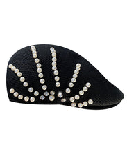 Load image into Gallery viewer, Summer Black Zircon Pearl Beret Hat