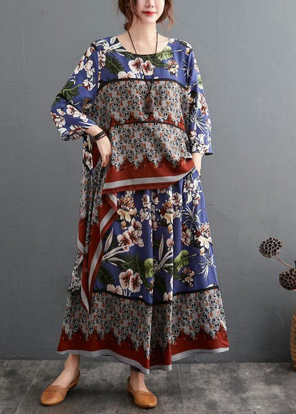 Summer Size Chiffon Hemp Retro Casual Wide Leg Pants Two Piece Set