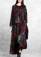 Thin literary women's suit 2021 autumn and winter new irregular simple and loose two-piece suit