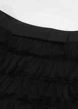 Load image into Gallery viewer, 2022 Black Patchwork Tulle Skirt Spring