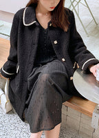 Unique Black Oversized Pockets Thick Teddy Coats Winter