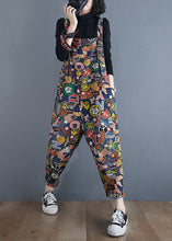 Load image into Gallery viewer, Unique Blue Print Pockets Patchwork Cotton Overalls Jumpsuit Spring