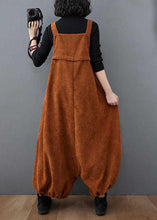 Load image into Gallery viewer, Unique Chocolate Pockets lantern Corduroy Jumpsuit Spring
