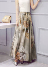 Load image into Gallery viewer, Unique Colorblock Wrinkled Patchwork Print Chiffon Skirts Summer