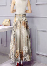 Load image into Gallery viewer, Unique Colorblock Wrinkled Patchwork Print Chiffon Skirts Summer