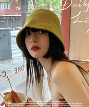 Load image into Gallery viewer, Unique Green Solid Color Knit Bucket Hat