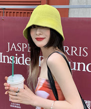 Load image into Gallery viewer, Unique Green Solid Color Knit Bucket Hat