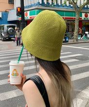 Load image into Gallery viewer, Unique Green Solid Color Knit Bucket Hat
