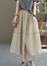 Load image into Gallery viewer, Unique Khaki Elastic Waist Patchwork Tulle Skirts Summer